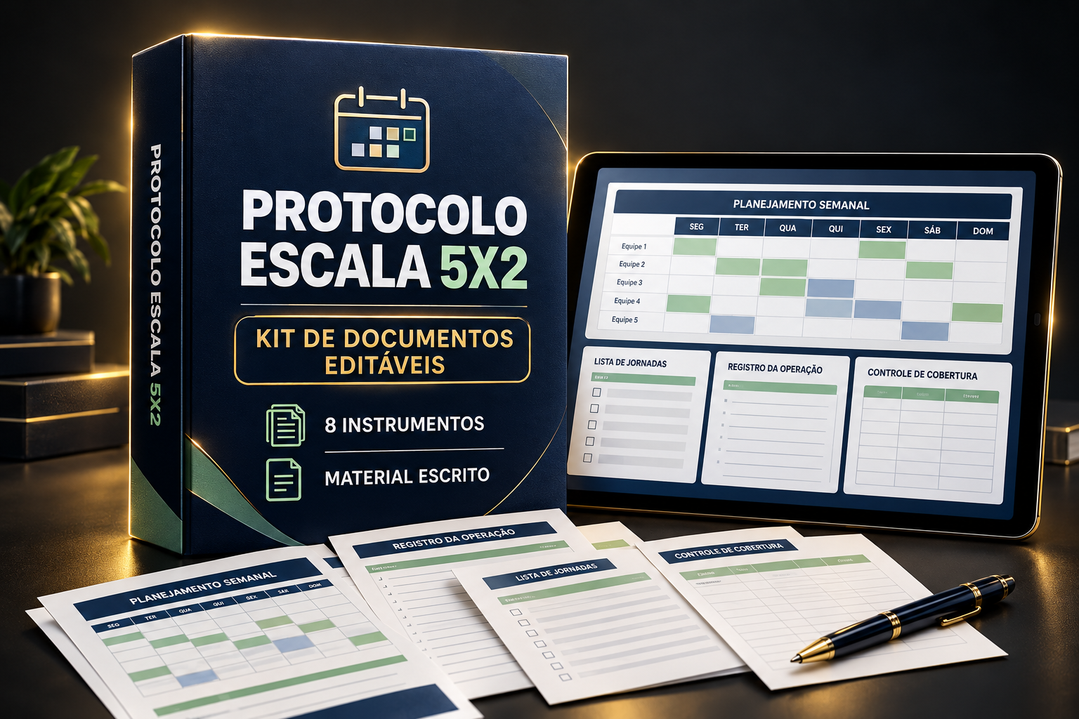Identidade visual do Kit de Documentos Editáveis do Protocolo Escala 5x2
